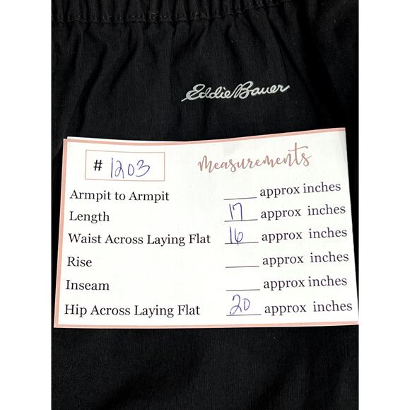 Eddie Bauer Black Elastic Drawstring Waist w/ Pockets Athletic Skort Size M - Picture 10 of 10